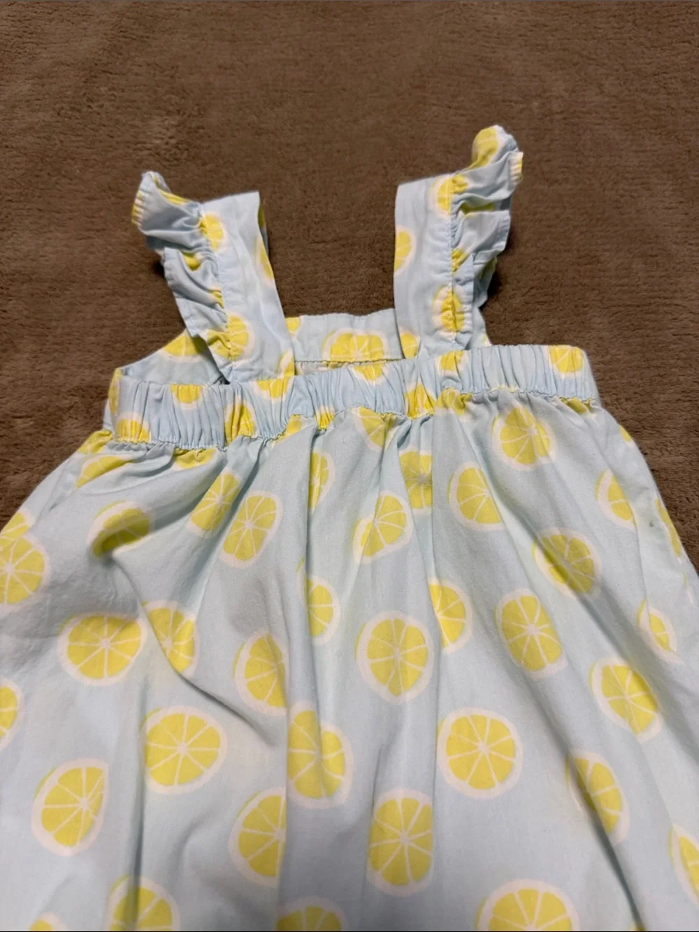 Baby Gap Cottagecore Summer Lemon Print Cotton Bubble Romper Onesie 3/6months
